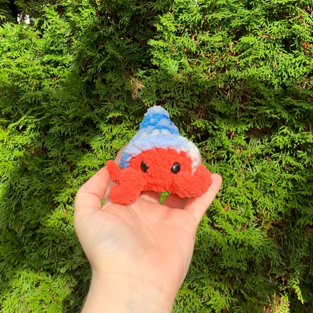 FREE WITH BUNDLE - Small Hermit Crab Crochet Plush